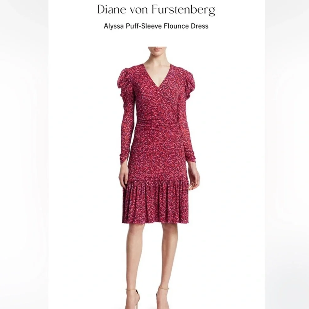 Diane von Furstenberg Alyssa Ruched Midi Dress - Picture 7 of 11